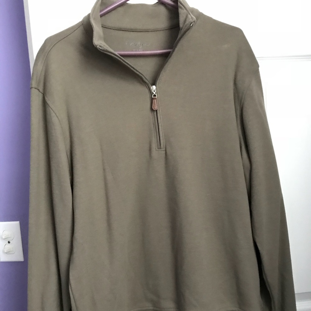 Mens Tan Long Sleeve Pull-over
